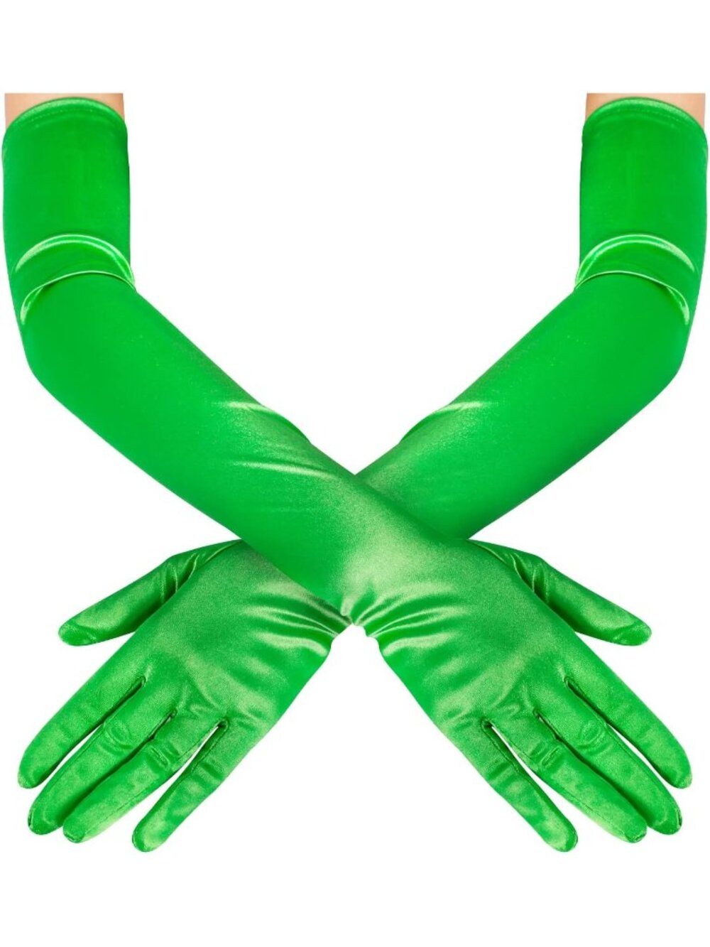 Women's Green  Long Opera Elbow Length 1920s Halloween Cosplay Bridal Gloves
